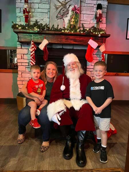 Family with Santa