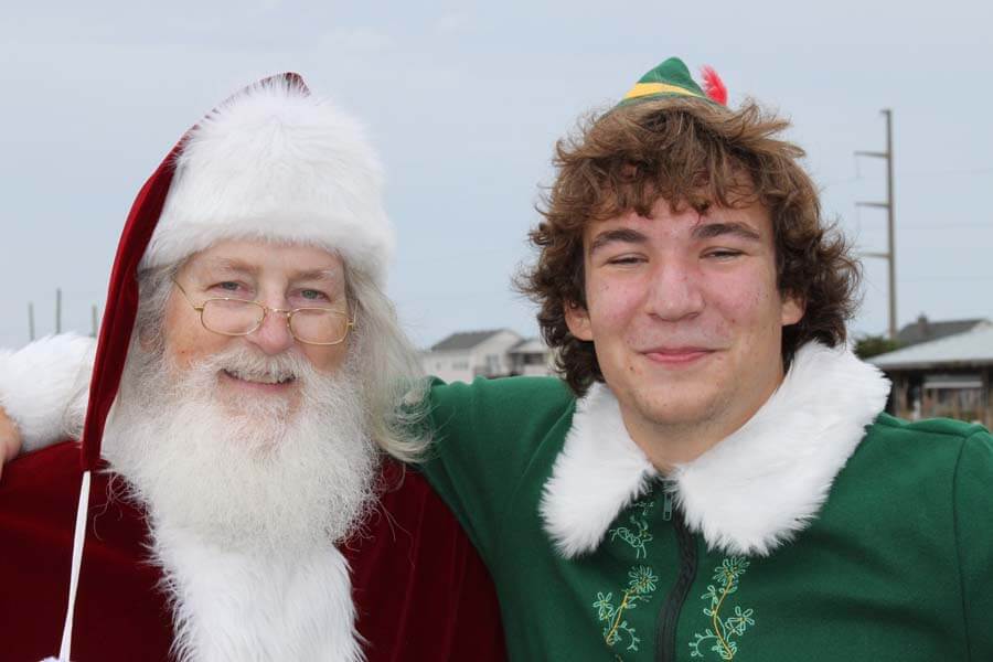 Santa with elf