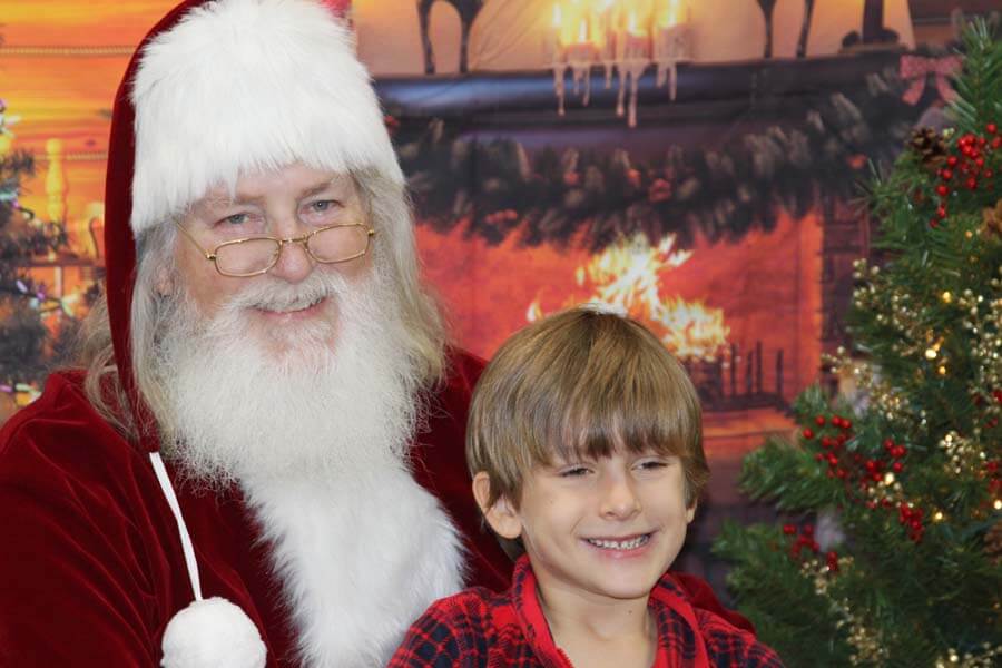 Boy with Santa