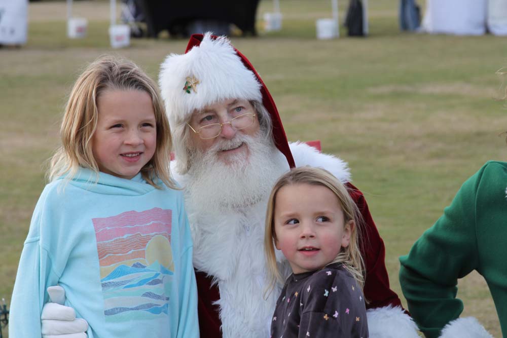 Santa with two girls
